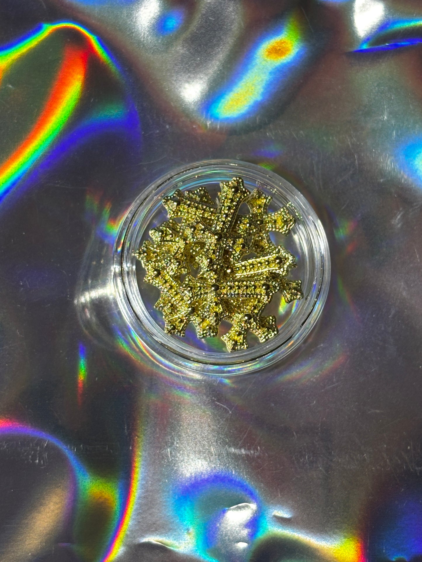 Cruci 3D Aurii – Accesorii Unghii Glittery Nails ✨