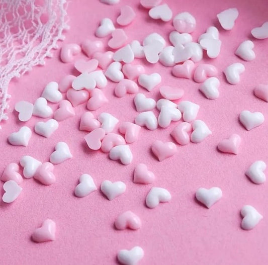 Mix Inimioare Roz & Albe