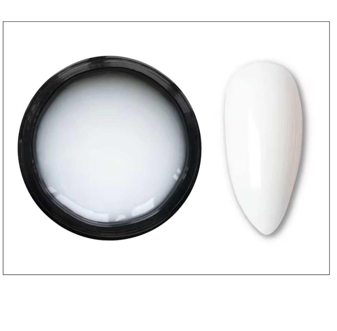 Builder Gel White Glittery Nails-04 20 ml