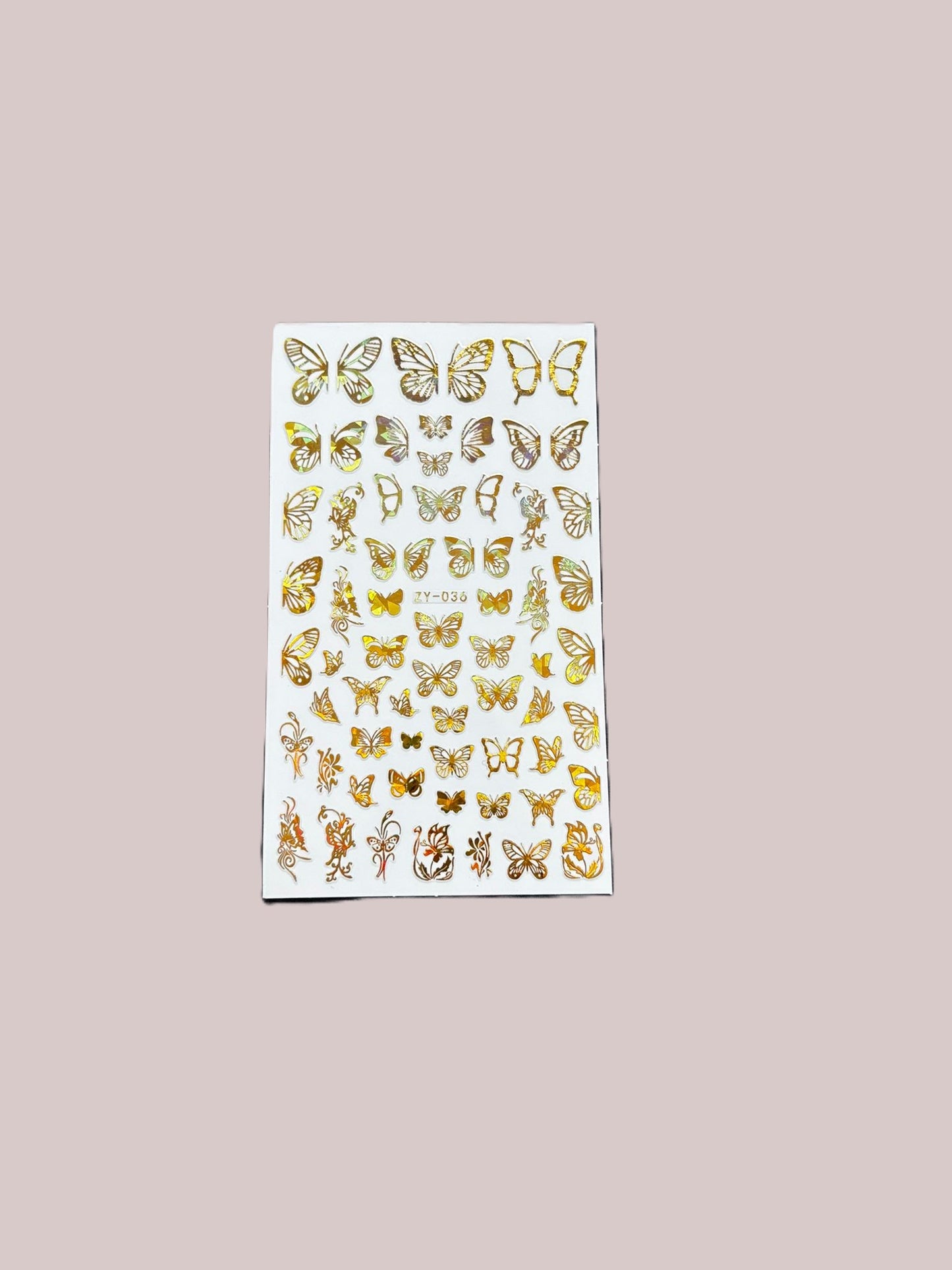 Sticker Butterfly Effect Gold – Glittery Nails