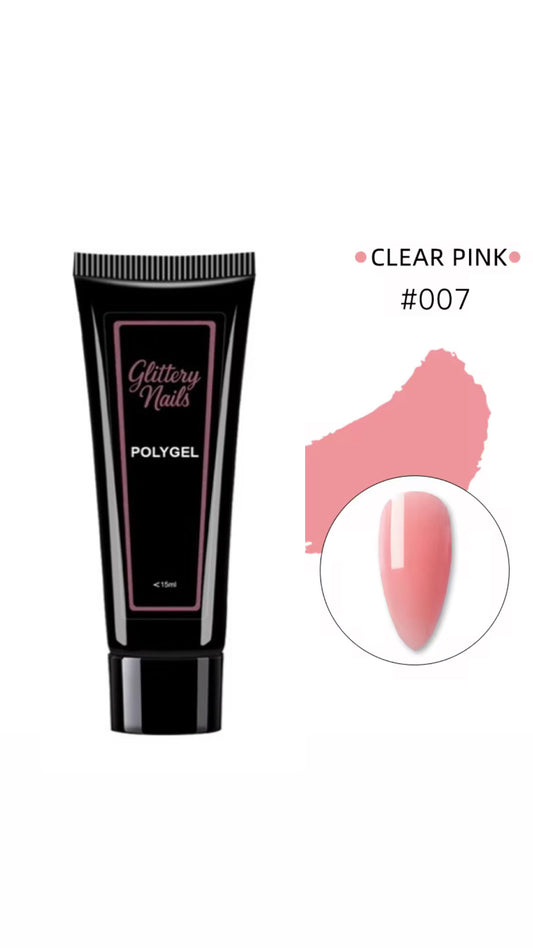 Polygel Glittery Nails-007