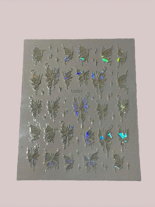 Stickers Fluturi White